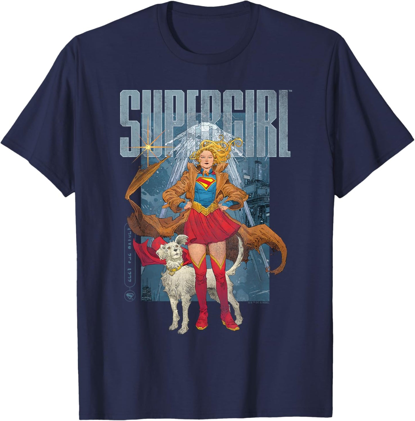 Supergirl 2026 Kara Comic Style T-Shirt - T-Shirt | Navy