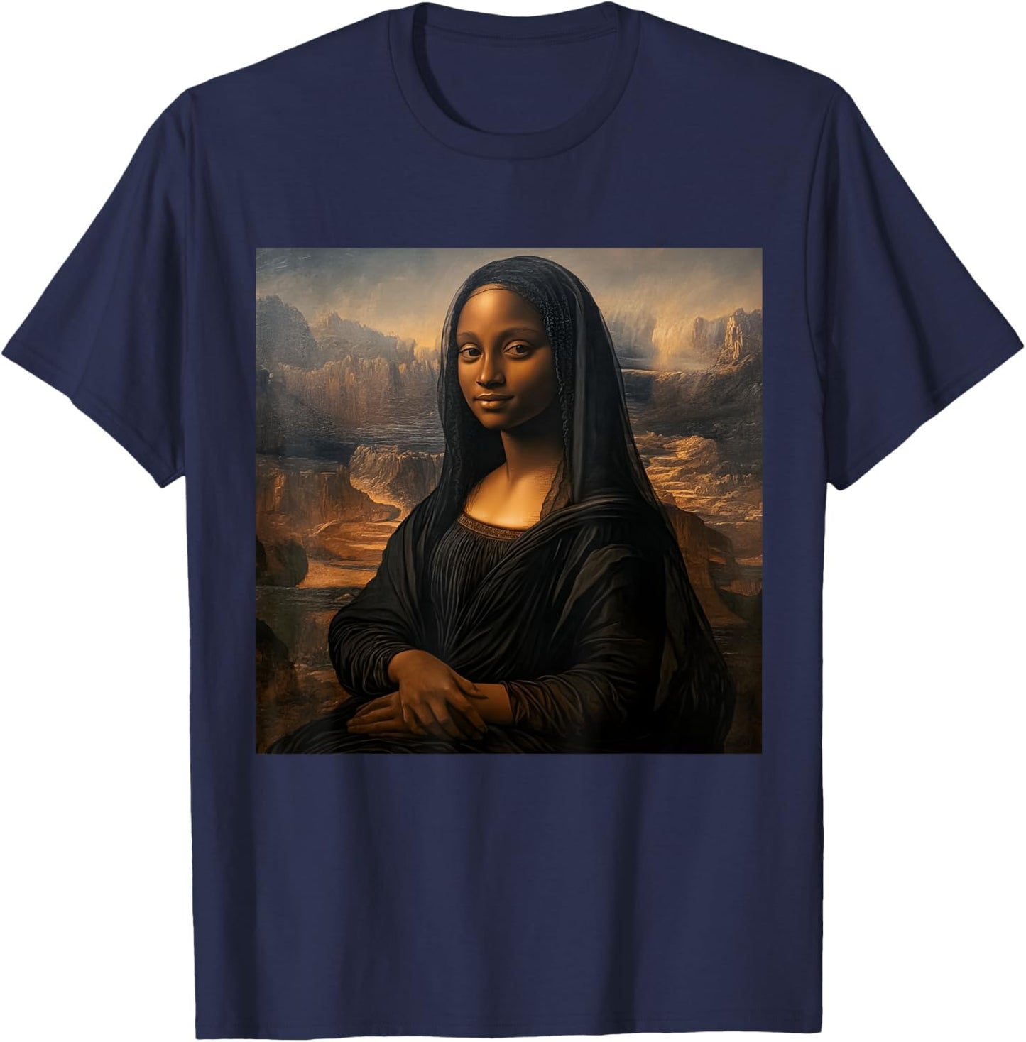 Black Mona Lisa, Black History Month, June 16 , Black, S T-Shirt - T-Shirt | Navy