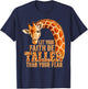 Let Your Faith Be Taller Than Your Fear Giraffe Zoo Faith T-Shirt - T-Shirt | Navy