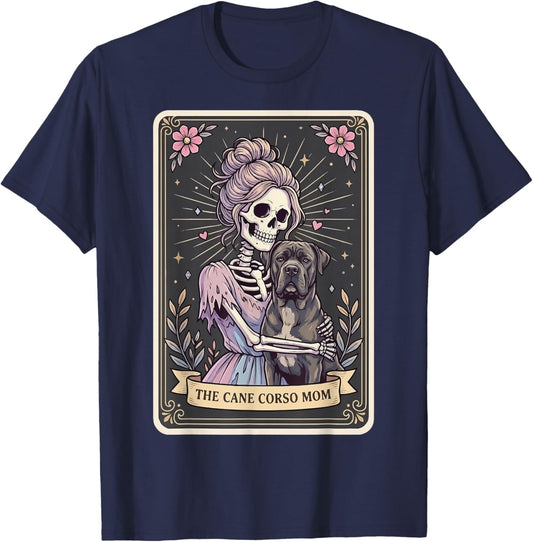 The Cane Corso Mom Tarot Card T-Shirt - T-Shirt | Navy