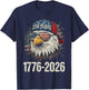 250th Anniversary USA 4th of July Eagle Patriotic 250 Years T-Shirt - T-Shirt | Navy