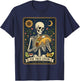 The Taco Lover Tarot Card Tacos Funny Mexican Skeleton T-Shirt - T-Shirt | Navy