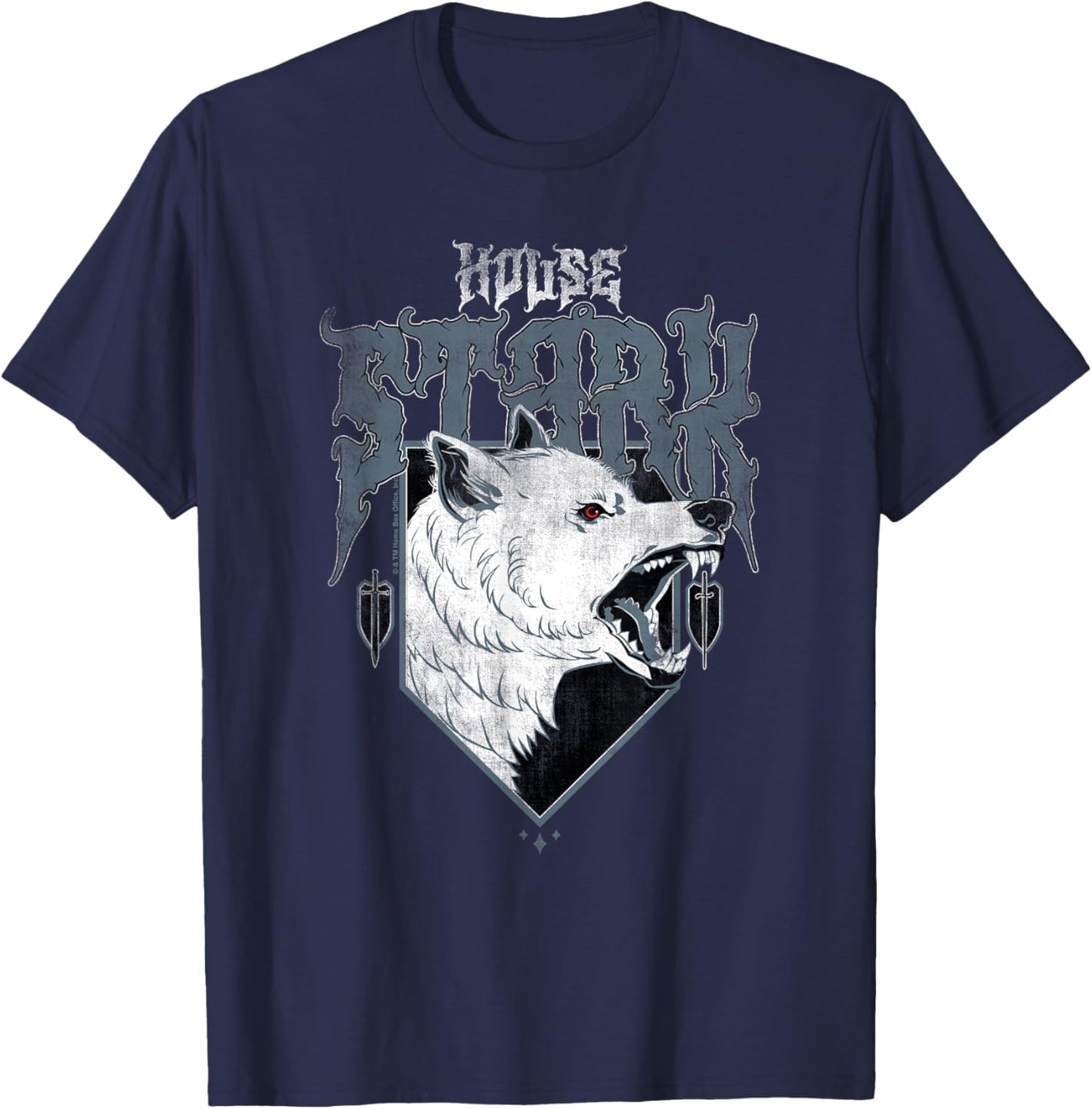 Game of Thrones House Stark Wolf T-Shirt - T-Shirt | Navy