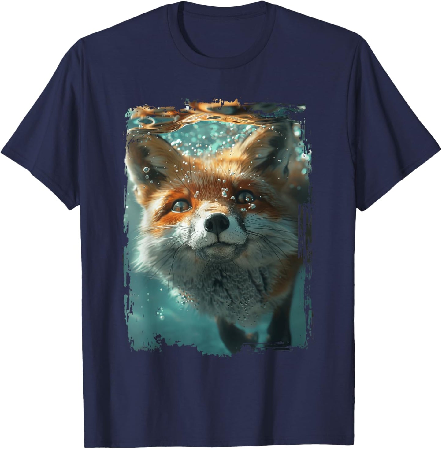 Fox Diving Sea T-Shirt - T-Shirt | Navy