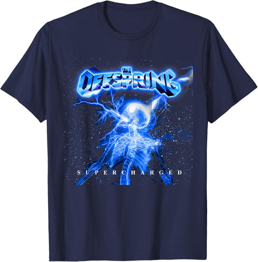 The Offspring Supercharged (Neon Blue) T-Shirt - T-Shirt | Navy