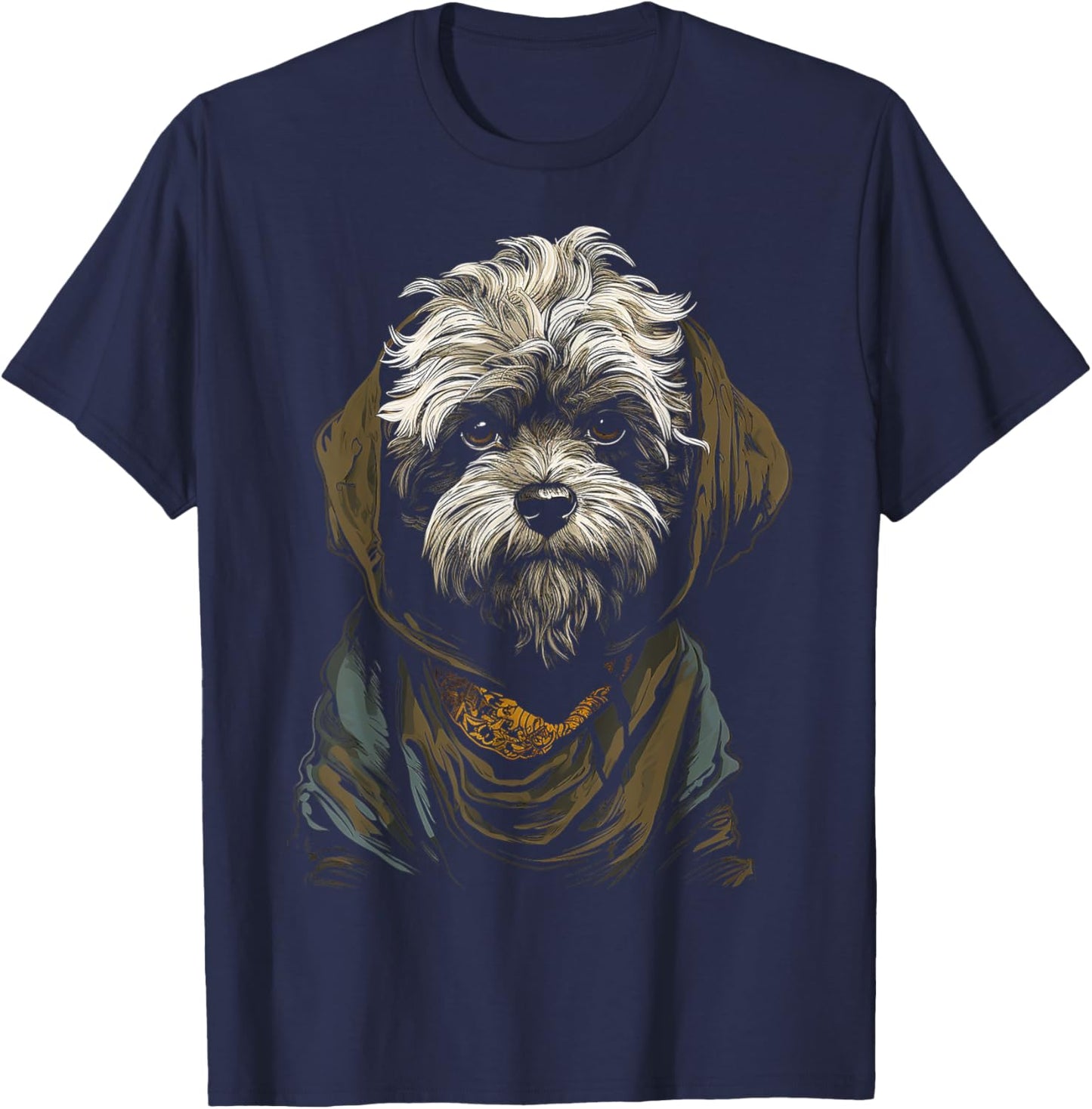 Shih Tzu Motif Pet Artwork Dog Shih Tzu Women Kids T-Shirt - T-Shirt | Navy