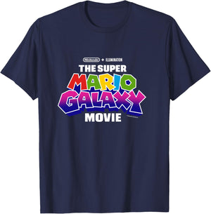 The Super Mario Galaxy Movie Logo Manche Longue T-Shirt - T-Shirt | Navy