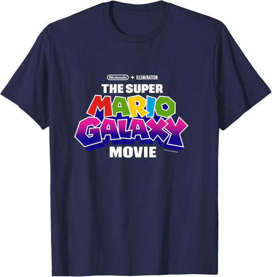 The Super Mario Galaxy Movie Logo Manche Longue T-Shirt - T-Shirt | Navy