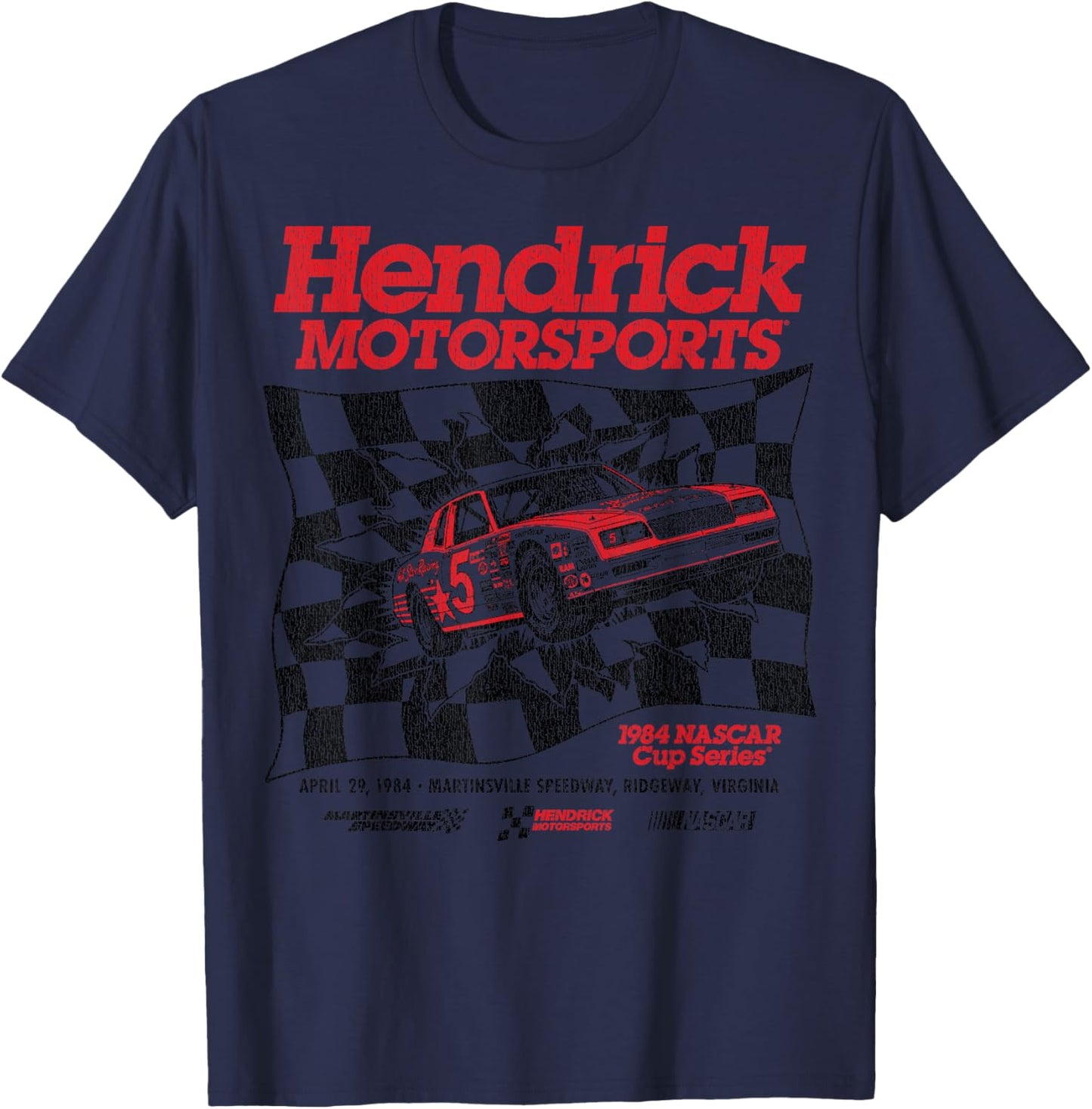 NASCAR - Hendrick Motorsports - 1984 Cup Series Race Car T-Shirt - T-Shirt | Navy