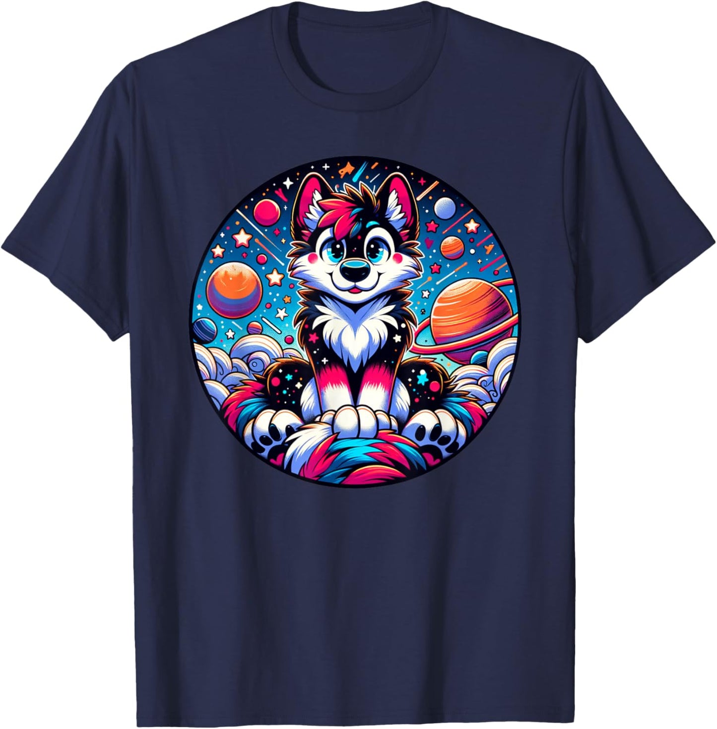 Funny Furry Fandom and Furries Convention T-Shirt - T-Shirt | Navy