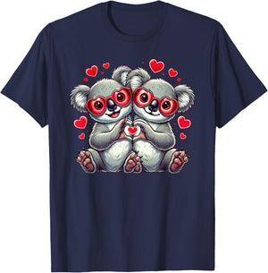 Funny Koala Heart Sign Valentine Koala Kids T-Shirt - T-Shirt | Navy