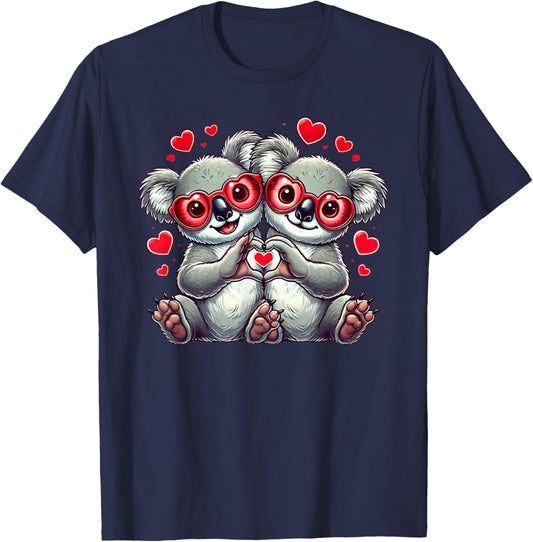 Funny Koala Heart Sign Valentine Koala Kids T-Shirt - T-Shirt | Navy
