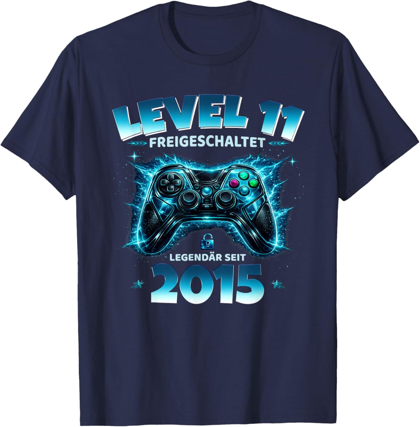 11. Geburtstag Level 11 freigeschaltet Pro Gamer Boss Mode T-Shirt - T-Shirt | Navy