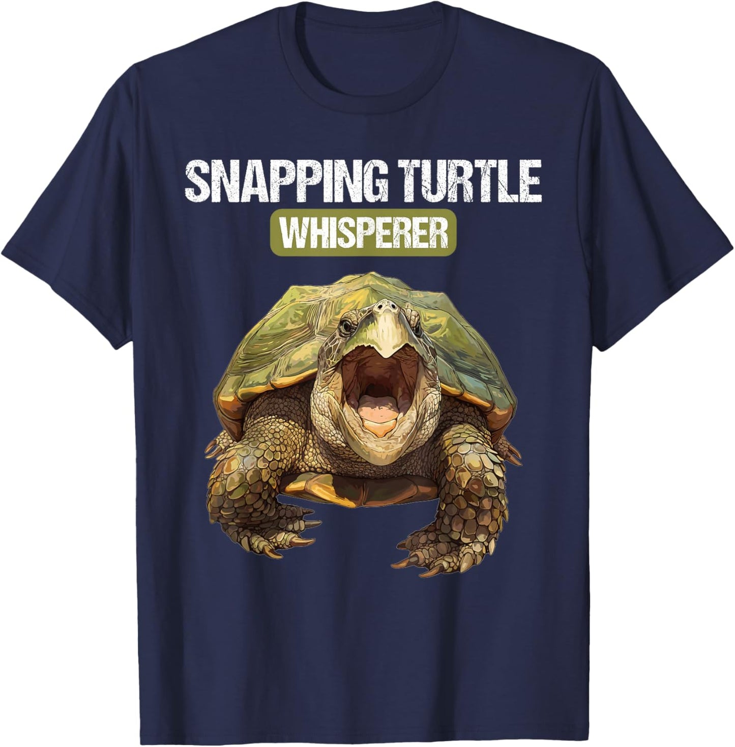 Snapping Turtle Whisperer. Snapping Turtle T-Shirt - T-Shirt | Navy