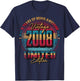 Vintage 2008 Limited Edition Shirt 18 Year Old 18th Birthday T-Shirt - T-Shirt | Navy