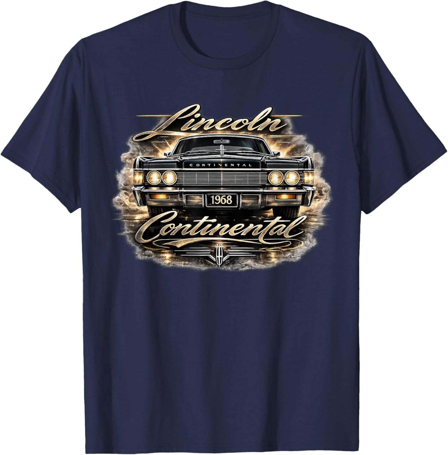 1968 Lincoln Continental Front End T-Shirt - T-Shirt | Navy