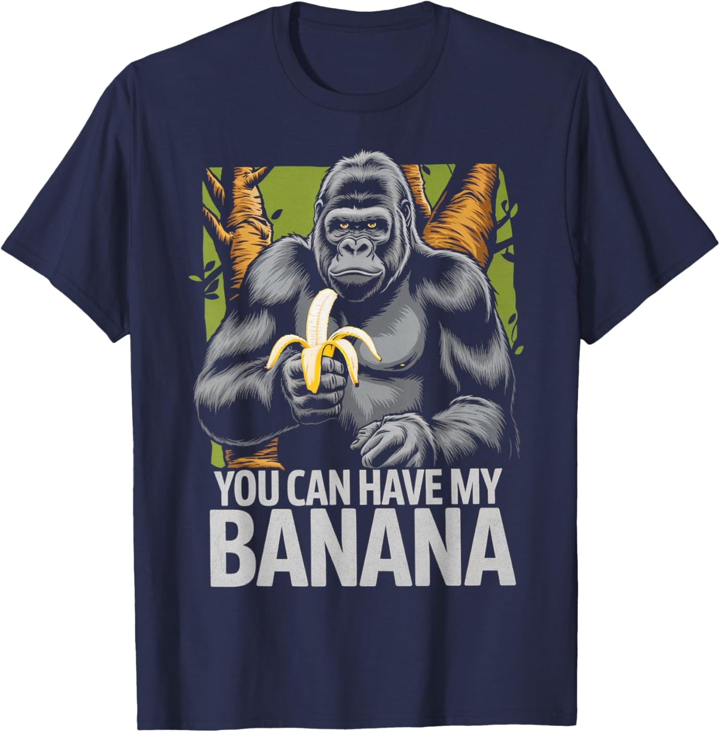 Funny Animal Gorilla Adult Humor T-Shirt - T-Shirt | Navy