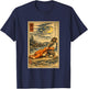 Monkey Punch Japanese Ukiyo-e Art Baby Graphic Little Punch T-Shirt - T-Shirt | Navy