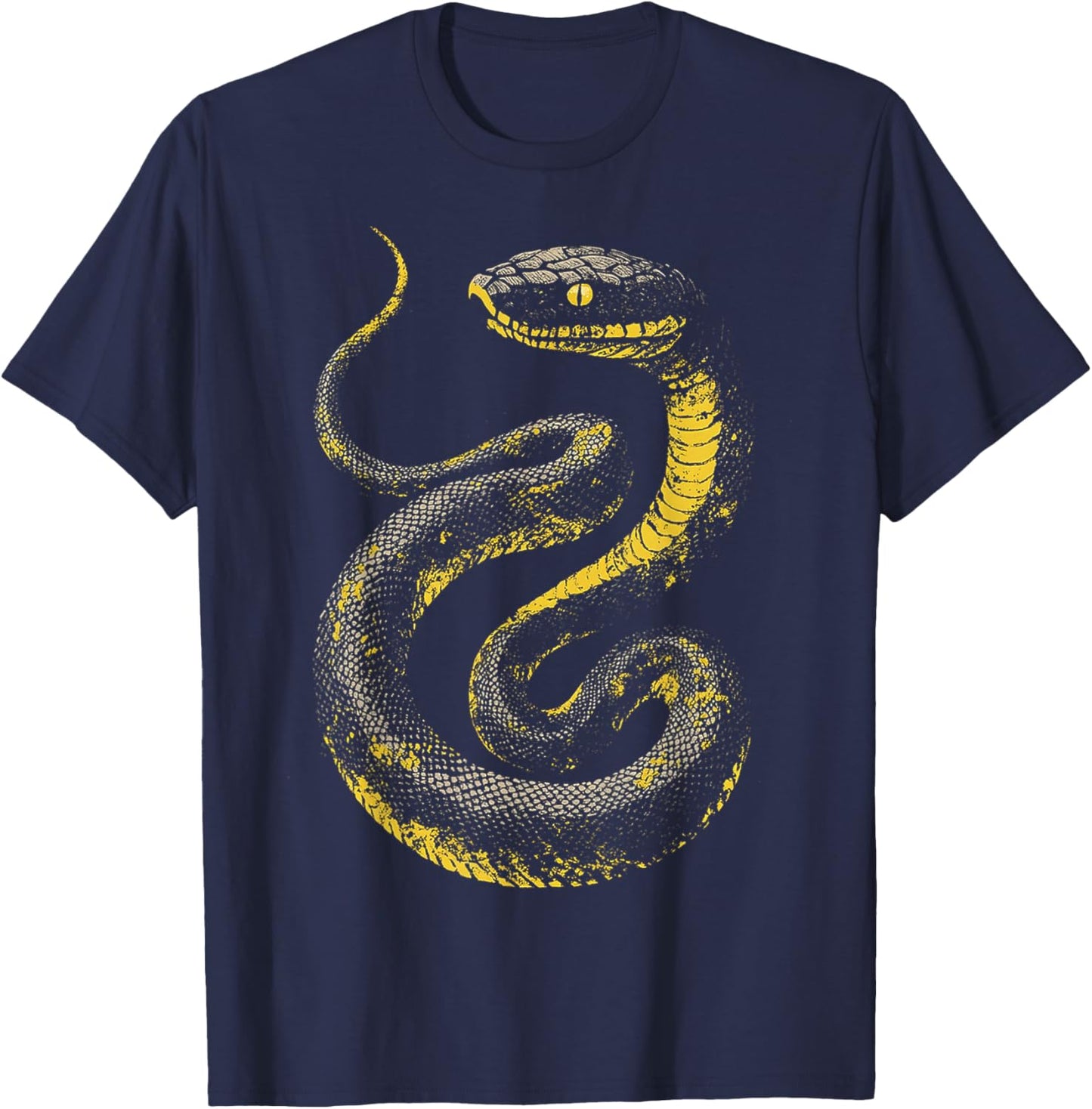 Schlange Tier Motiv Artwork Schlange T-Shirt - T-Shirt | Navy