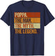 Poppa the Man the Myth the Legend Funny Retro Father T-Shirt - T-Shirt | Navy