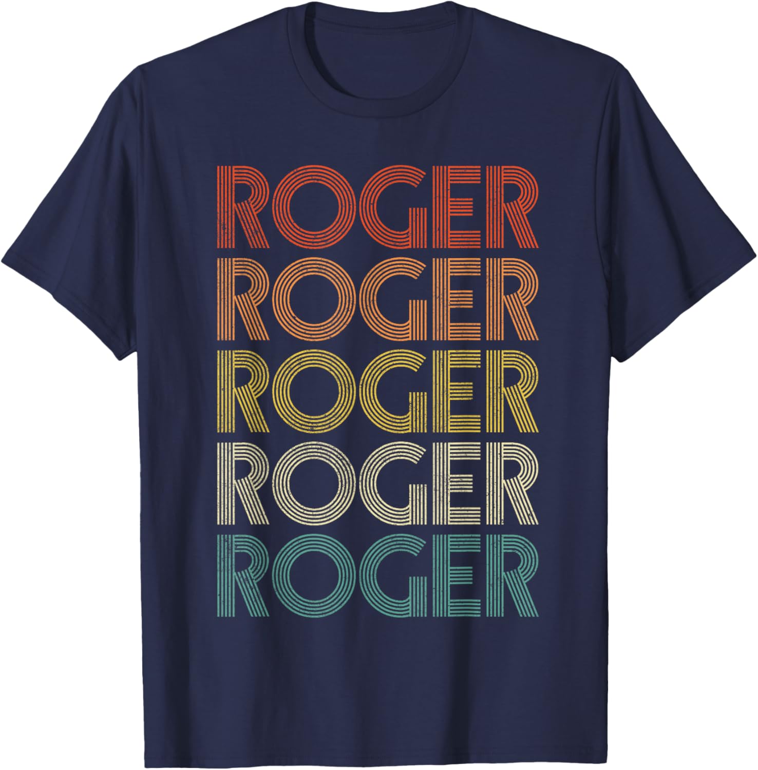 Roger Retro Vintage T-Shirt - T-Shirt | Navy