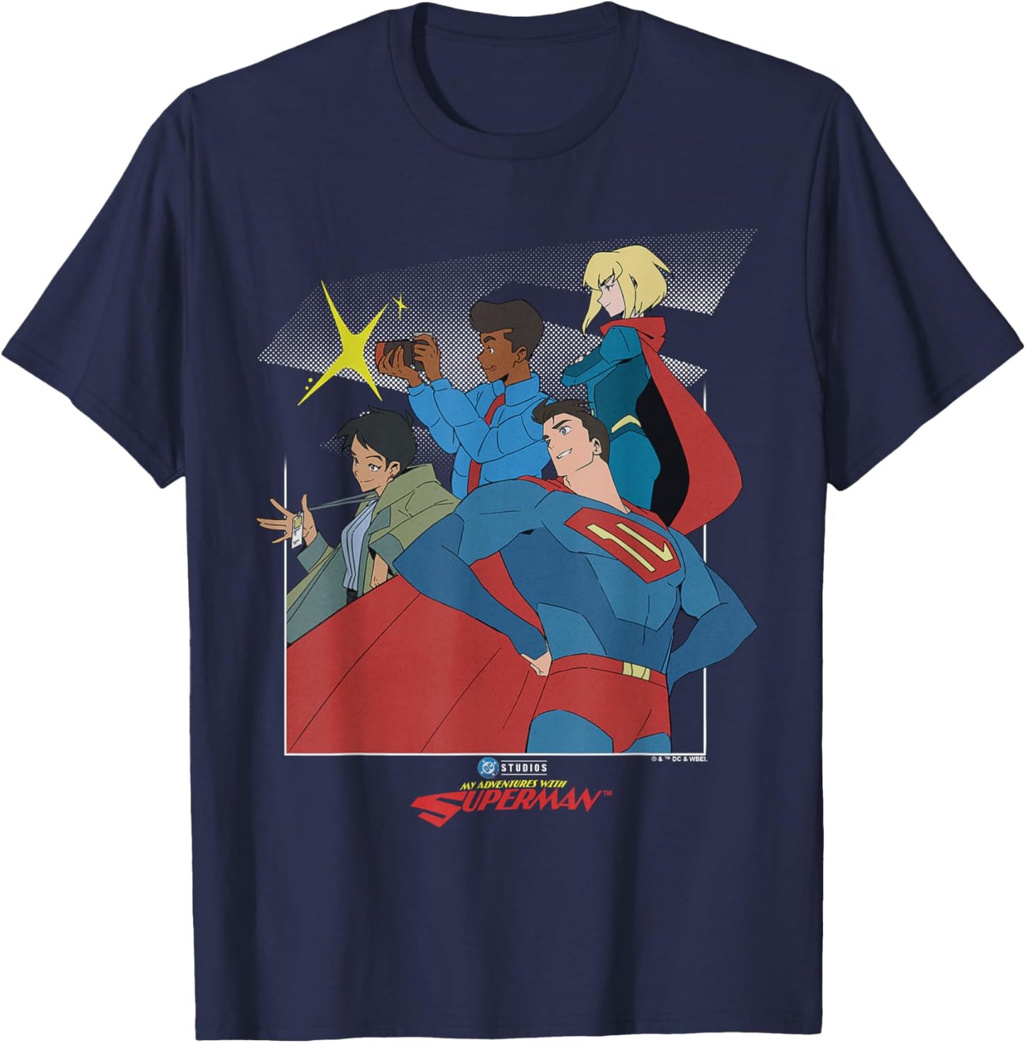 My Adventures with Superman Group Pose T-Shirt - T-Shirt | Navy