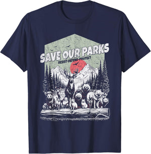 Save Protect Our National Parks T-Shirt - T-Shirt | Navy