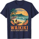 Beach Hair Tropical Waikiki Honolulu Hawaii Island Waikiki T-Shirt - T-Shirt | Navy