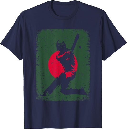 Bangladesh Flag Cricket Player Jersey Bangladeshi Sports T-Shirt - T-Shirt | Navy