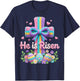 Easter Day He is Risen Christian Latch Hook Yarn Crochet T-Shirt - T-Shirt | Navy