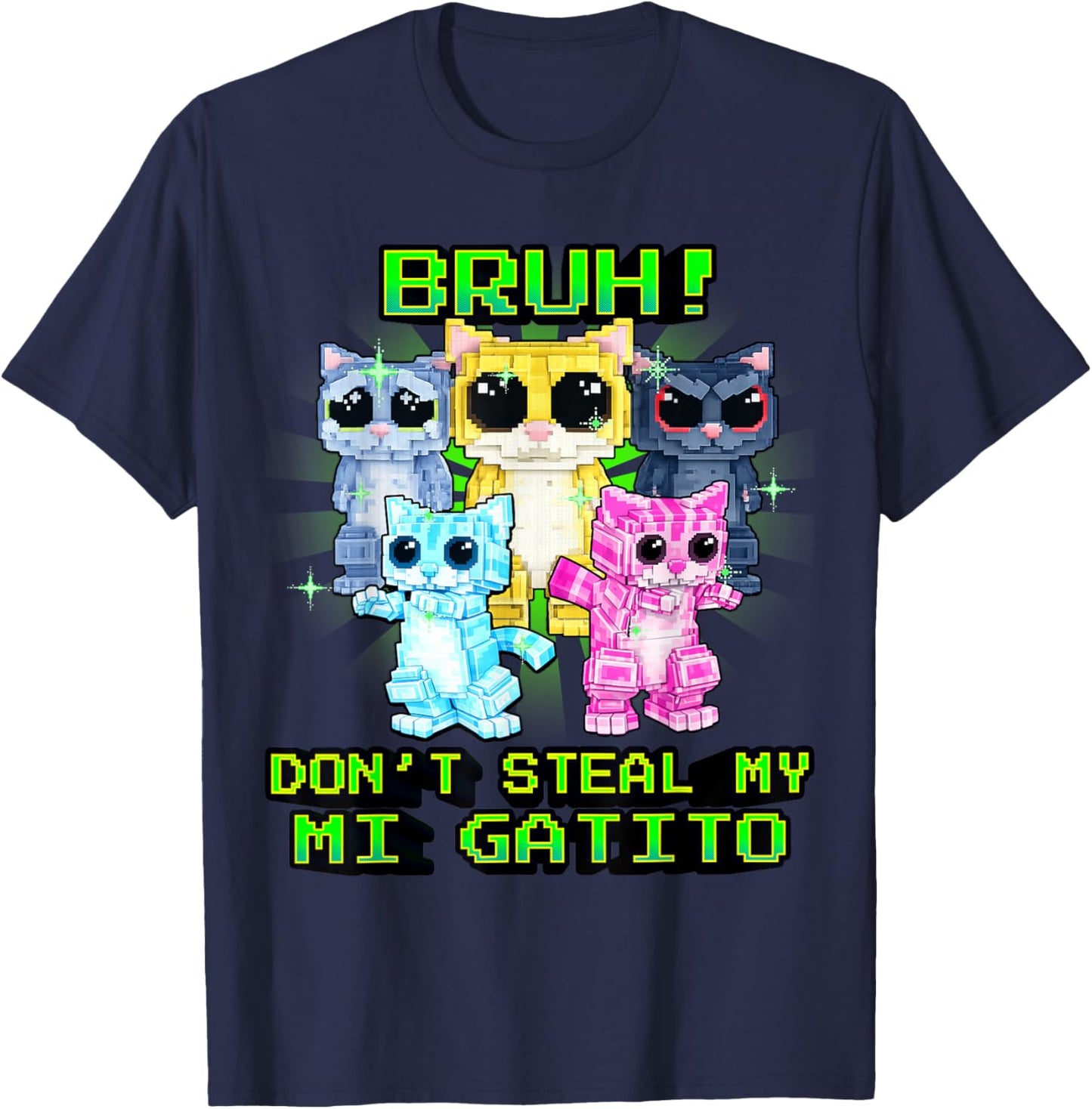 Bruh Don't Steal My Mi Gatito Brainrot Meme for Kids Teens T-Shirt - T-Shirt | Navy