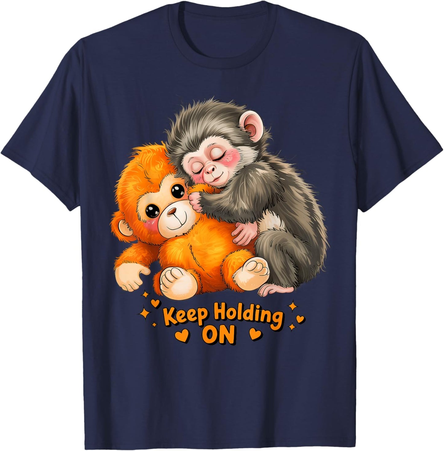 Baby Monkey Punch - Keep Holding on T-Shirt - T-Shirt | Navy
