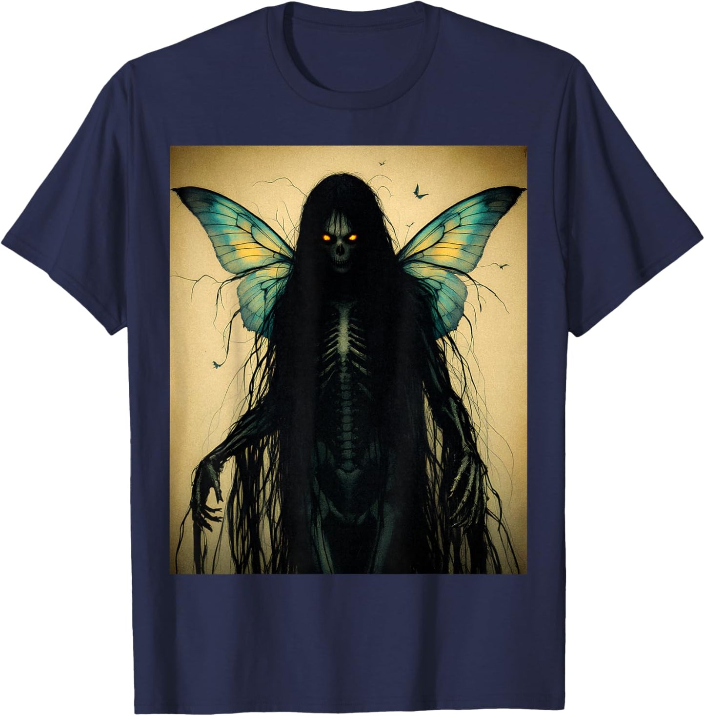 Ethereal Fairy Gothic Dark Art Aesthetic Grunge Horror T-Shirt - T-Shirt | Navy