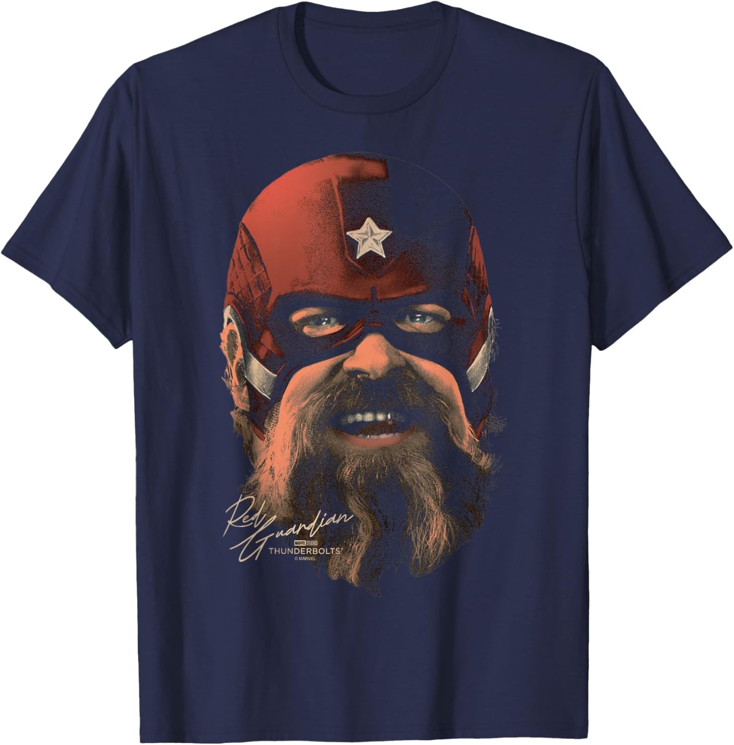 Marvel's Thunderbolts - Red Guardian Portrait T-Shirt - T-Shirt | Navy