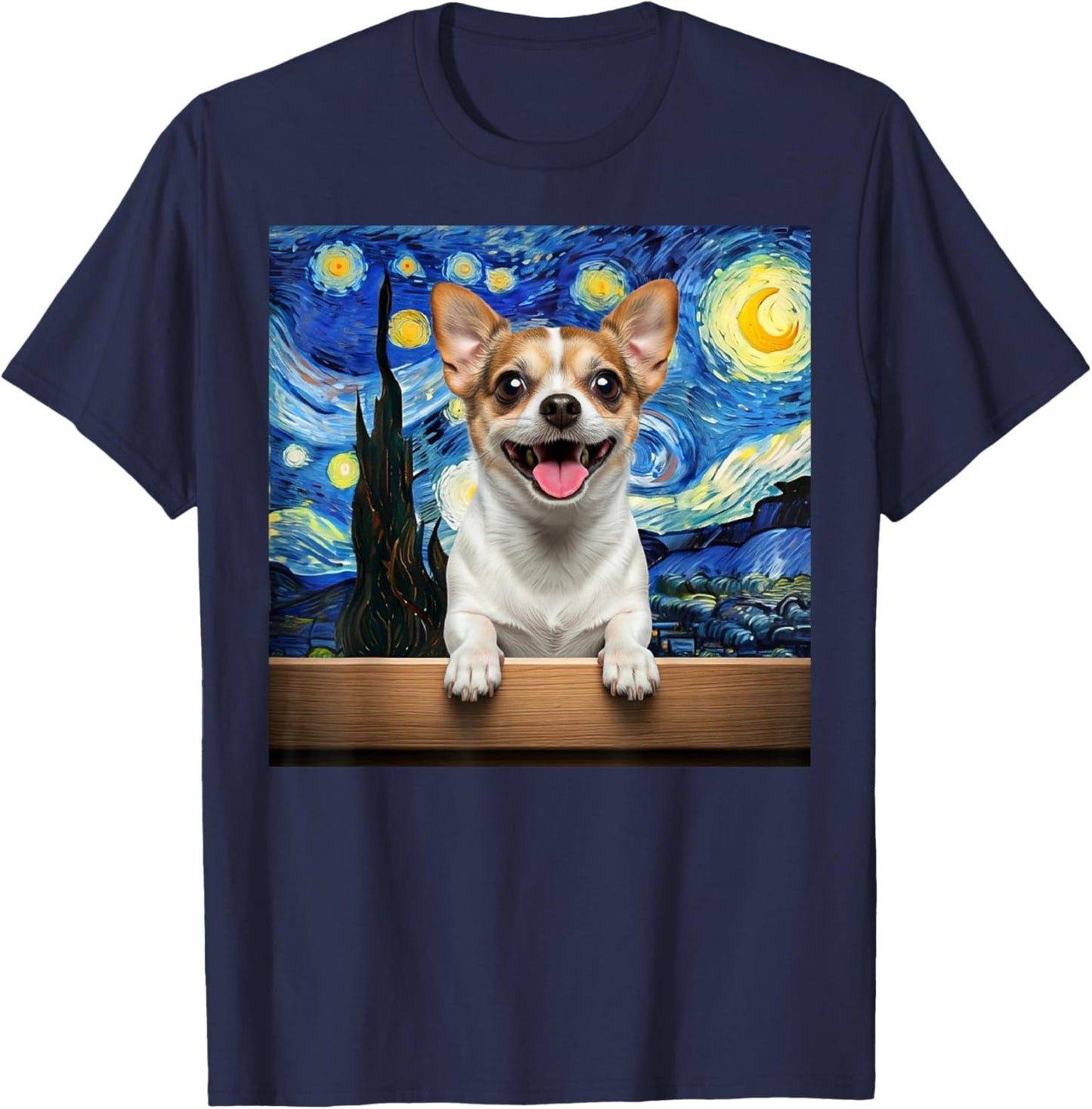 Chiweenie Starry Night Dog Lover Gift Men Women Kids T-Shirt - T-Shirt | Navy