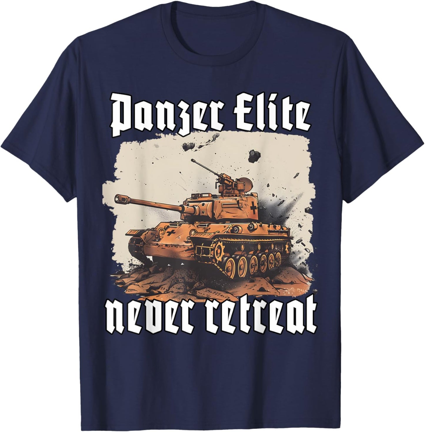 German Tiger Tank |German tank weapon | soldiers T-Shirt - T-Shirt | Navy