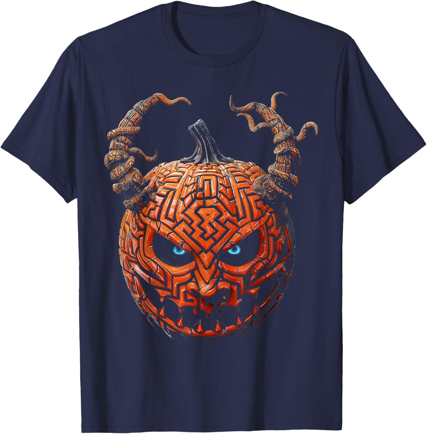 Pumpkin Costume Halloween Graphic Art Pumpkin T-Shirt - T-Shirt | Navy