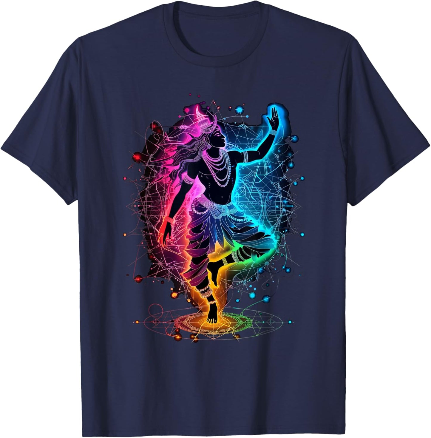 Shiva spiritual hindu god tandava dance yoga meditation T-Shirt - T-Shirt | Navy
