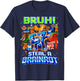 Bruh 67 Steal A Brainrot Funny Gifts for Boys Kids Youth T-Shirt - T-Shirt | Navy