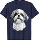 Shih Tzu Dog Motif Pet Artwork Shih Tzu T-Shirt - T-Shirt | Navy