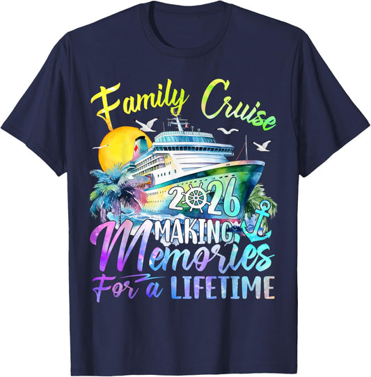 Family Cruise 2026 Family Matching Cruise Vacation Party T-Shirt - T-Shirt | Navy