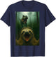 Funny Sloth Selfie with T-Rex Dinosaur Gifts Men Women Kid T-Shirt - T-Shirt | Navy