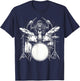 Gorilla Drummer Rock Wild Animal Jouant de la Batterie T-Shirt - T-Shirt | Navy