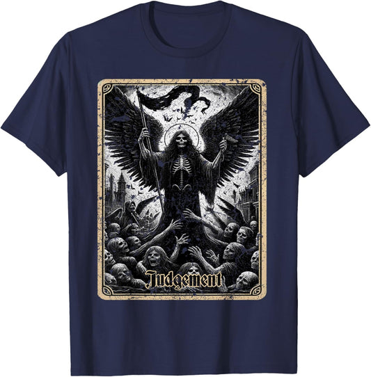 Judgement Tarot Card Scary T-Shirt - T-Shirt | Navy