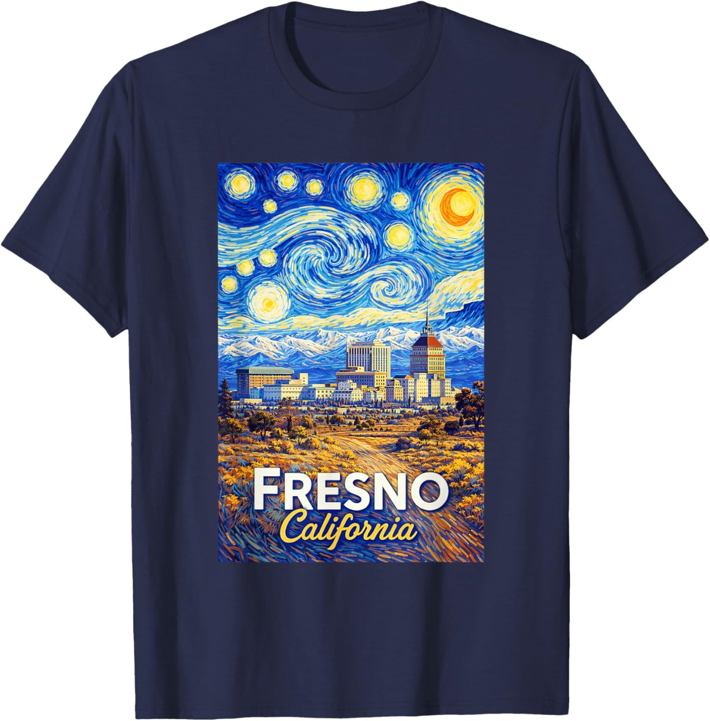 Fresno California T-Shirt - T-Shirt | Navy