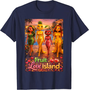 Funny Girls Brainrot Fruit Island Love Fancy Dress AI 2026 T-Shirt - T-Shirt | Navy