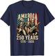 George Washington Benjamin Franklin Guitar 250 Years America T-Shirt - T-Shirt | Navy