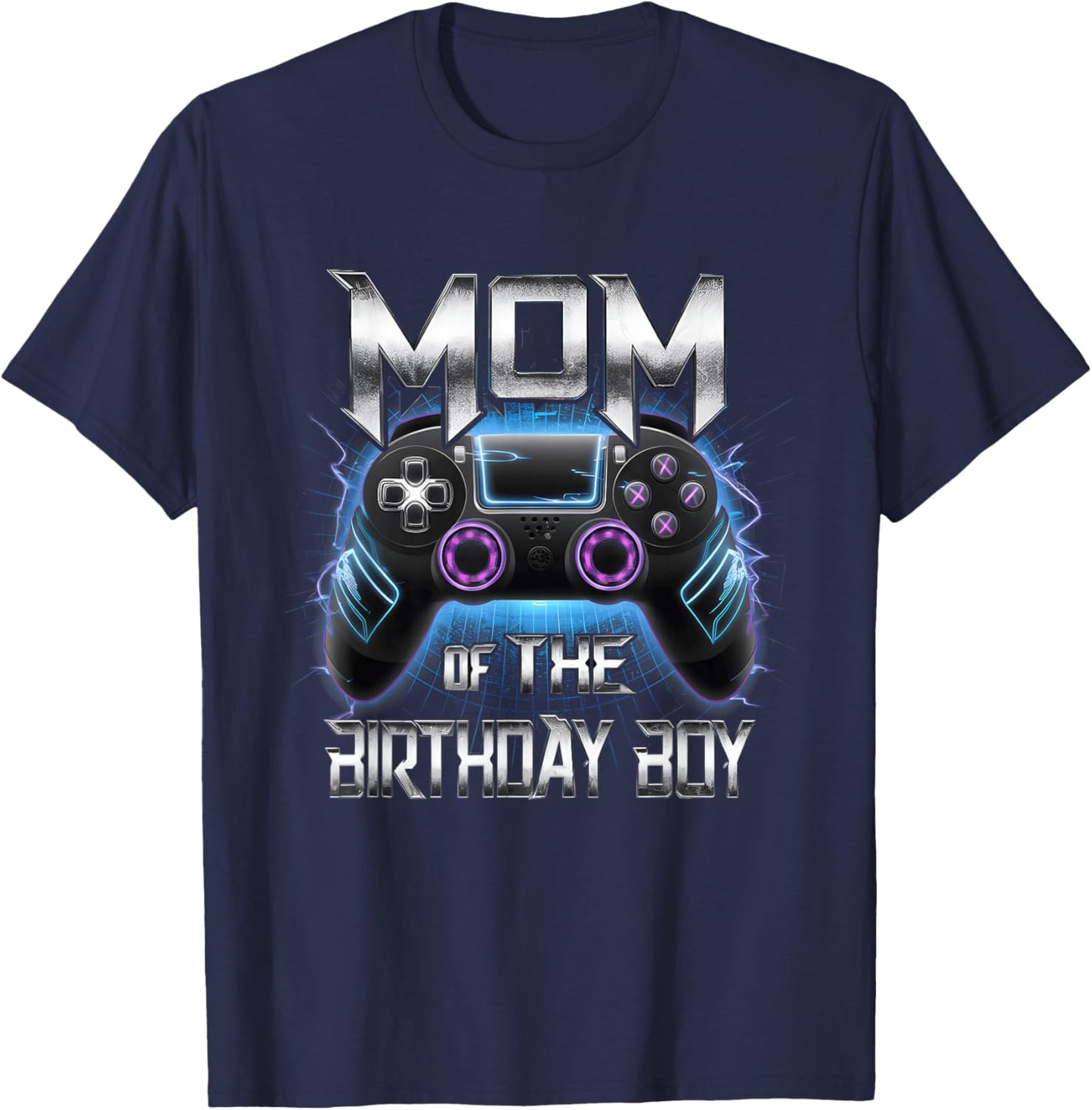 Mom of the Birthday Boy Matching Video Game Birthday Party T-Shirt - T-Shirt | Navy