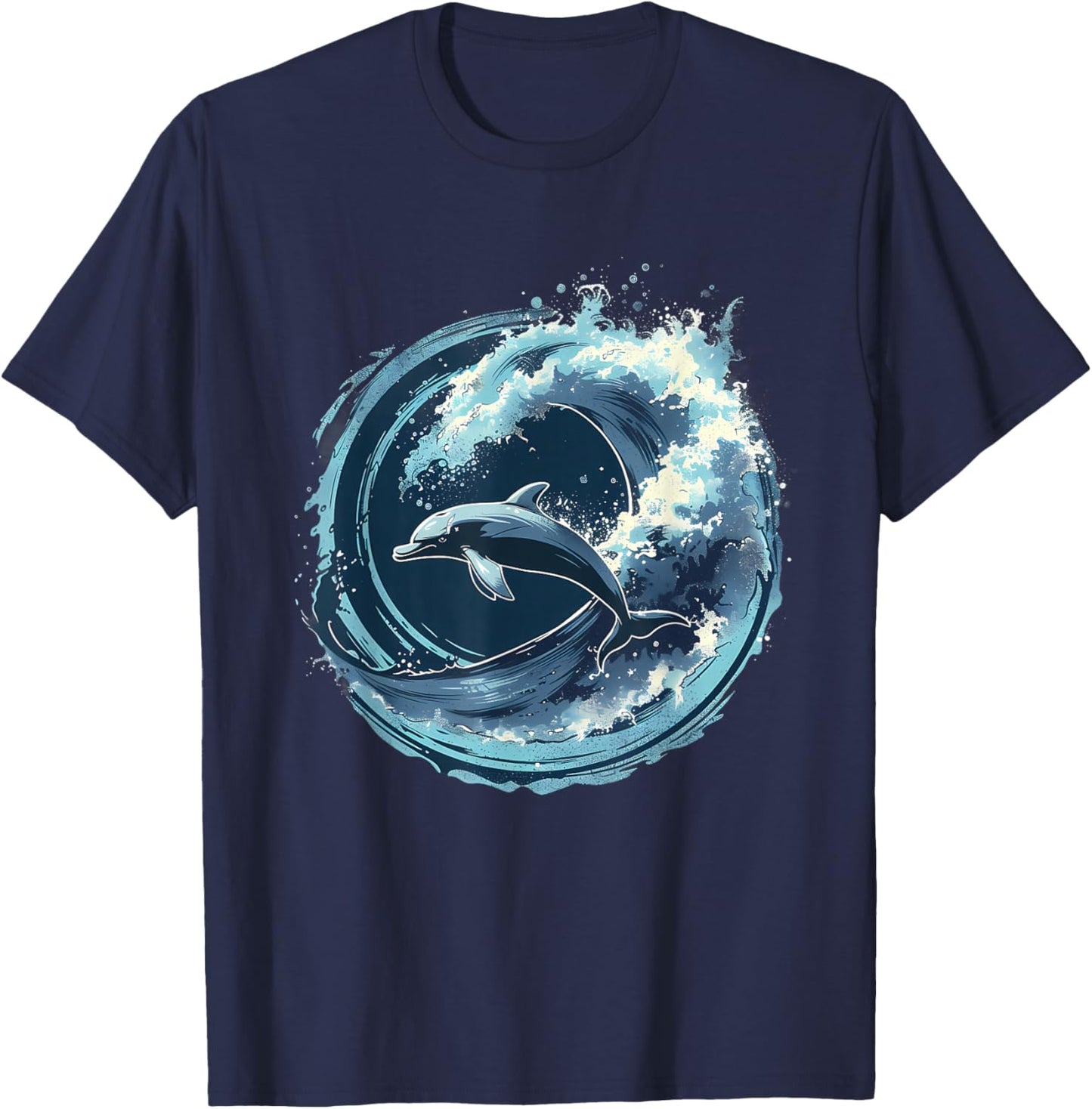 Dolphin Sea Ocean Dolphin Ocean Sea Animal Dolphin Lover T-Shirt - T-Shirt | Navy
