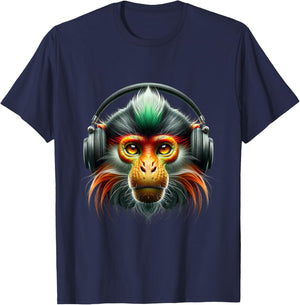 Red-shanked douc Shirt Monkey Portrait Wildlife Exotic Ape T-Shirt - T-Shirt | Navy